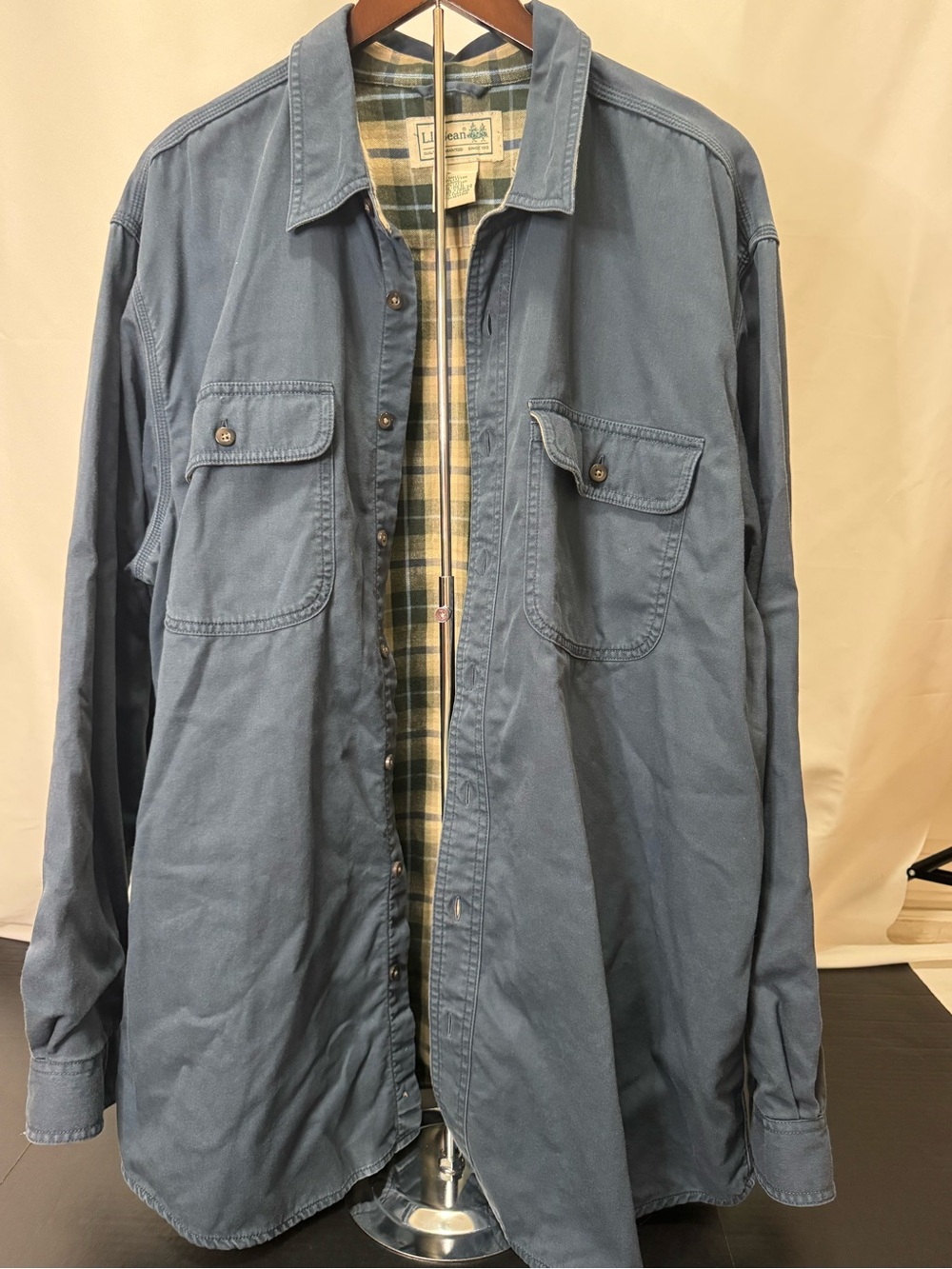 L.L. Bean Men's Slate Blue Lightweight Shirt Jacket Mens XL